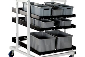 Flow Rack Cart with bins